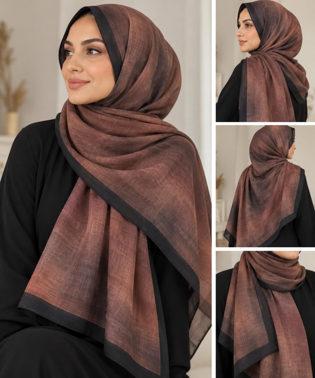 Châle Tie & Dye Brun