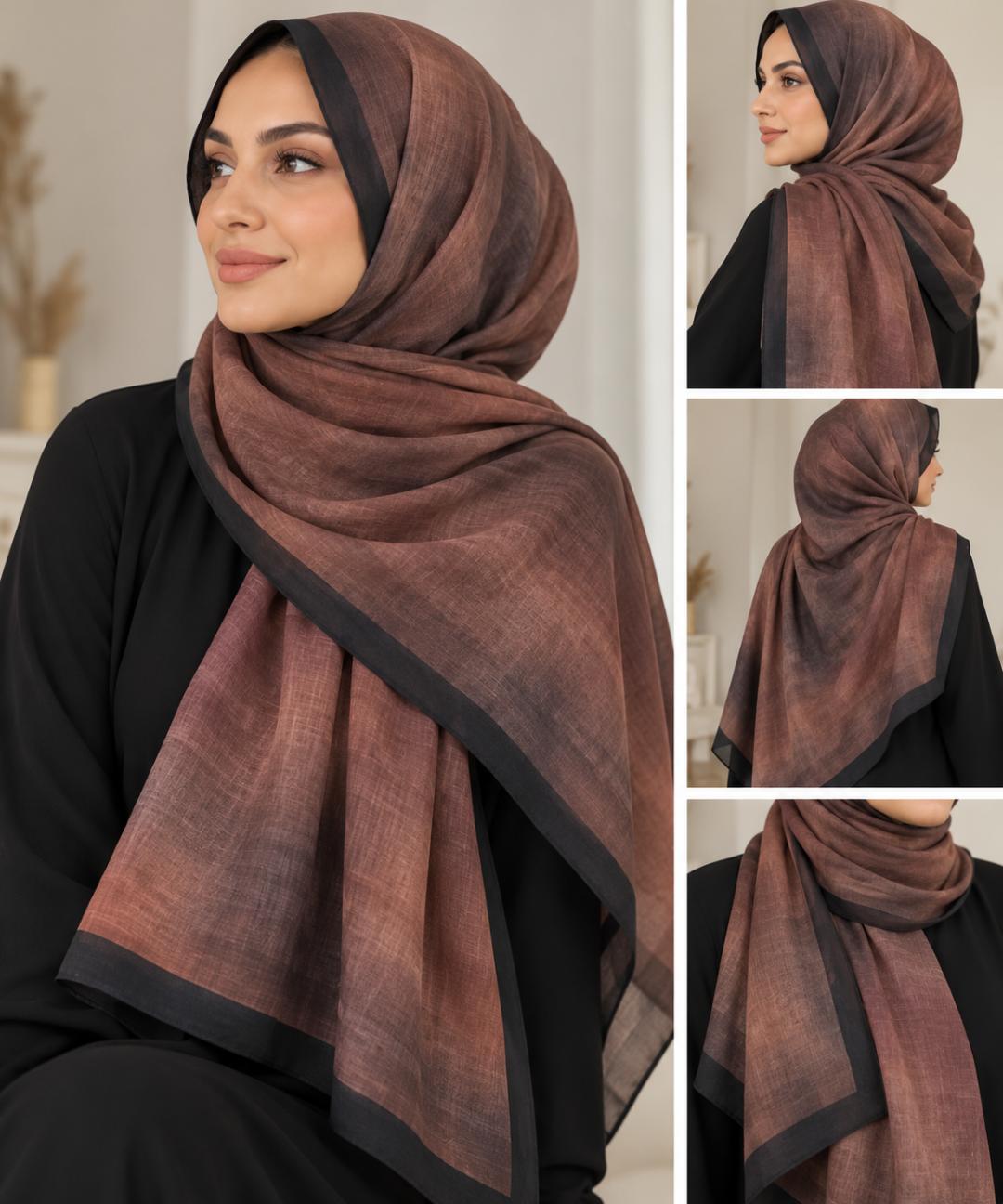Châle Tie & Dye Brun