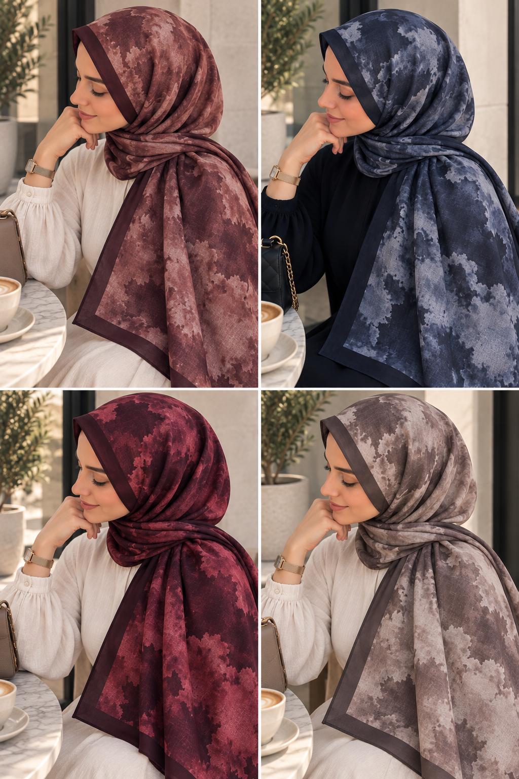 Châle Nuage Bleu Nuit — Collection Automne