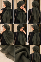Châle Douceur Automne - Vert sapin